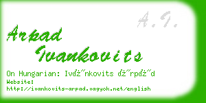 arpad ivankovits business card